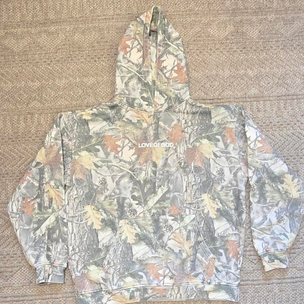 Tena Love of God Camo Hoodie Size XL NWOT